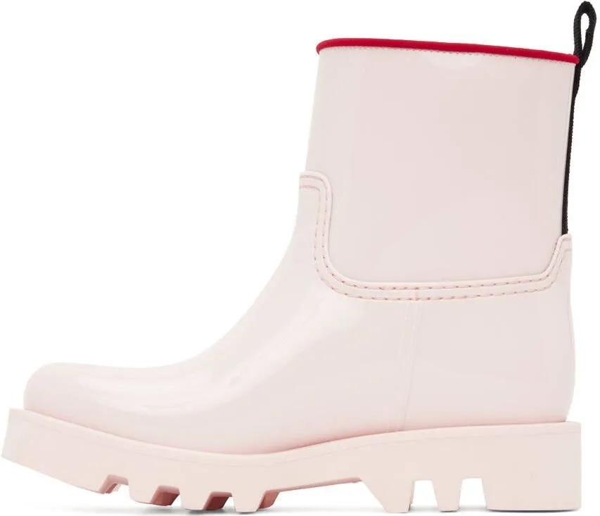 Moncler Pink Ginette Rain Boots