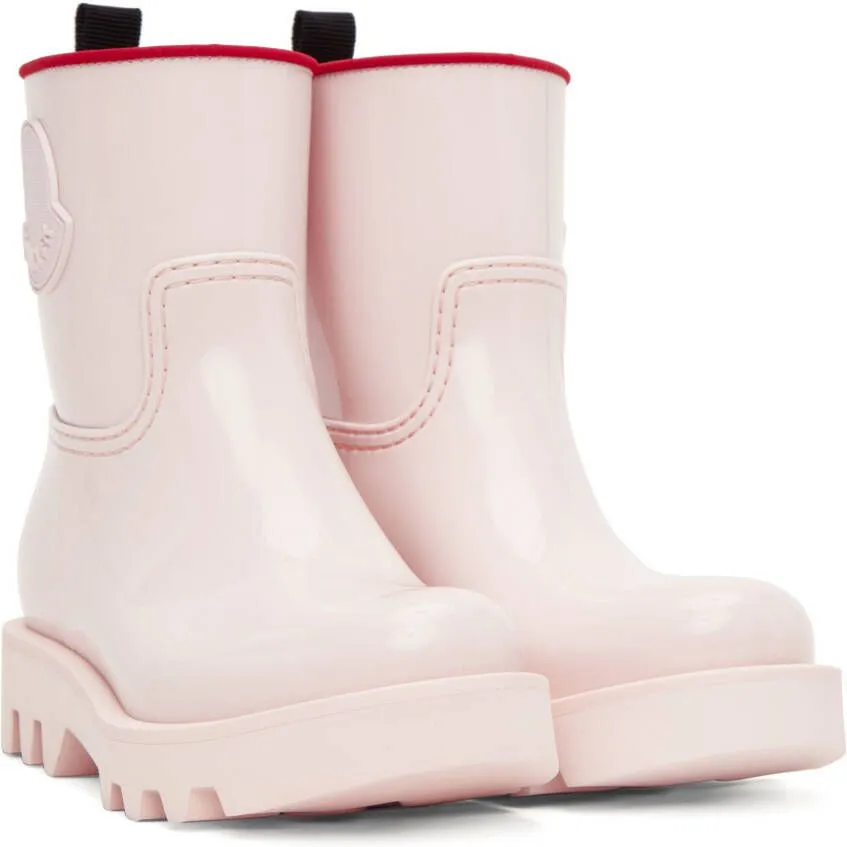 Moncler Pink Ginette Rain Boots