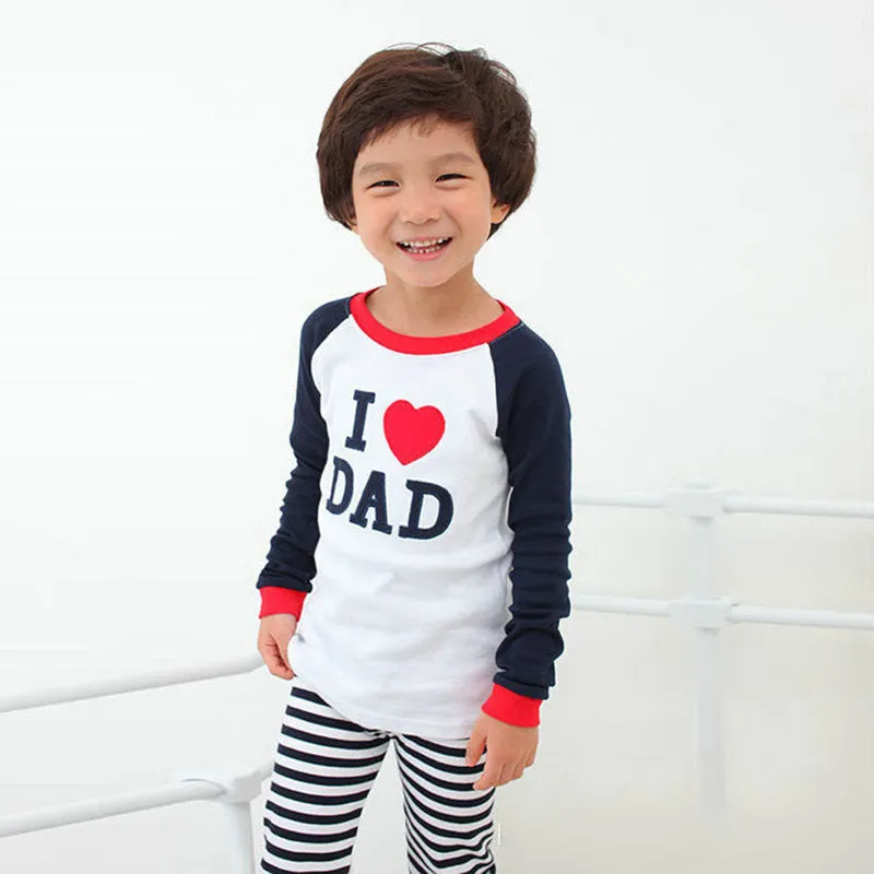 New Baby Clothes Girl Boy Clothes Set Long Sleeve T-shirt TopsStripe Pants Sets 2pcs Costume SM6