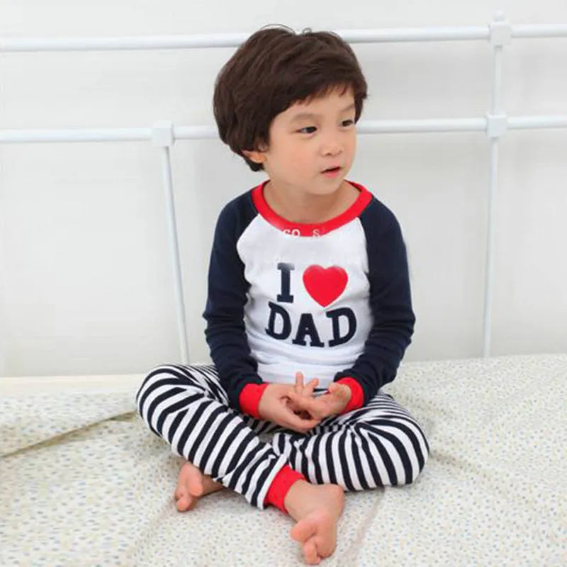 New Baby Clothes Girl Boy Clothes Set Long Sleeve T-shirt TopsStripe Pants Sets 2pcs Costume SM6