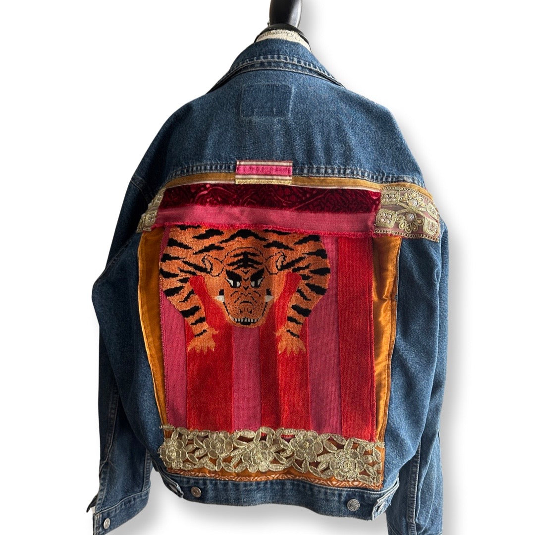 PINK TIGER JEAN JACKET