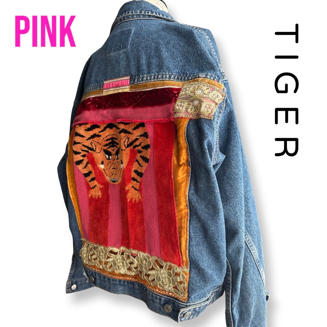 PINK TIGER JEAN JACKET