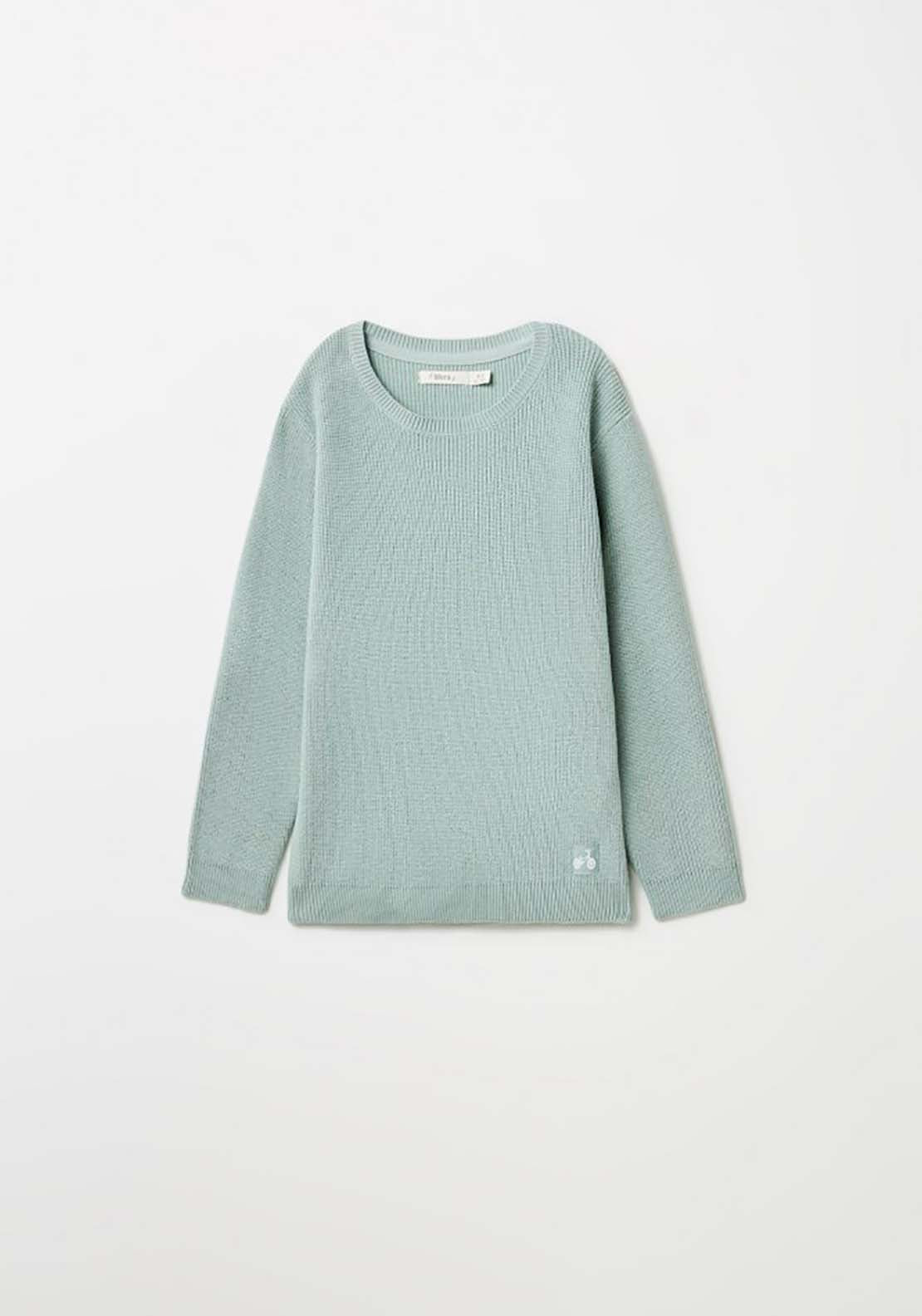 Plain Knit Jumper - Green