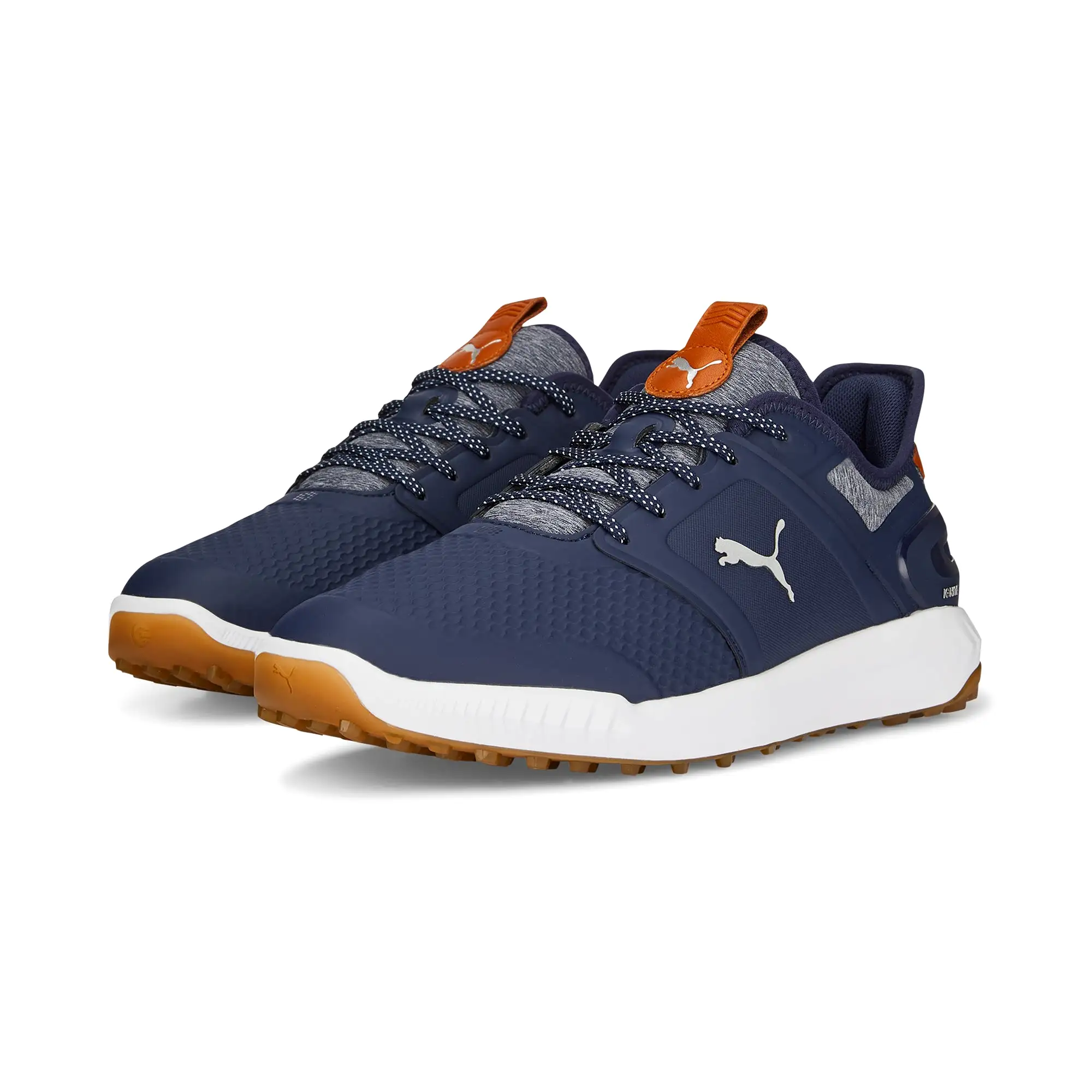 Puma Men's Ignite Elevate Wide Spikeless Golf Shoes - Navy/Silver