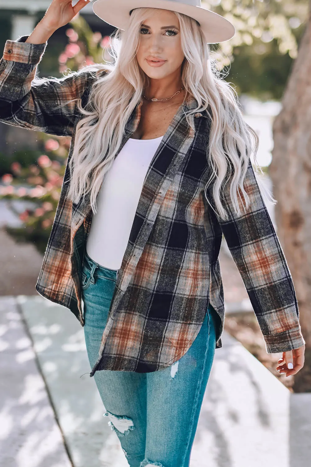 Pumpkin Spice Plaid Shirt