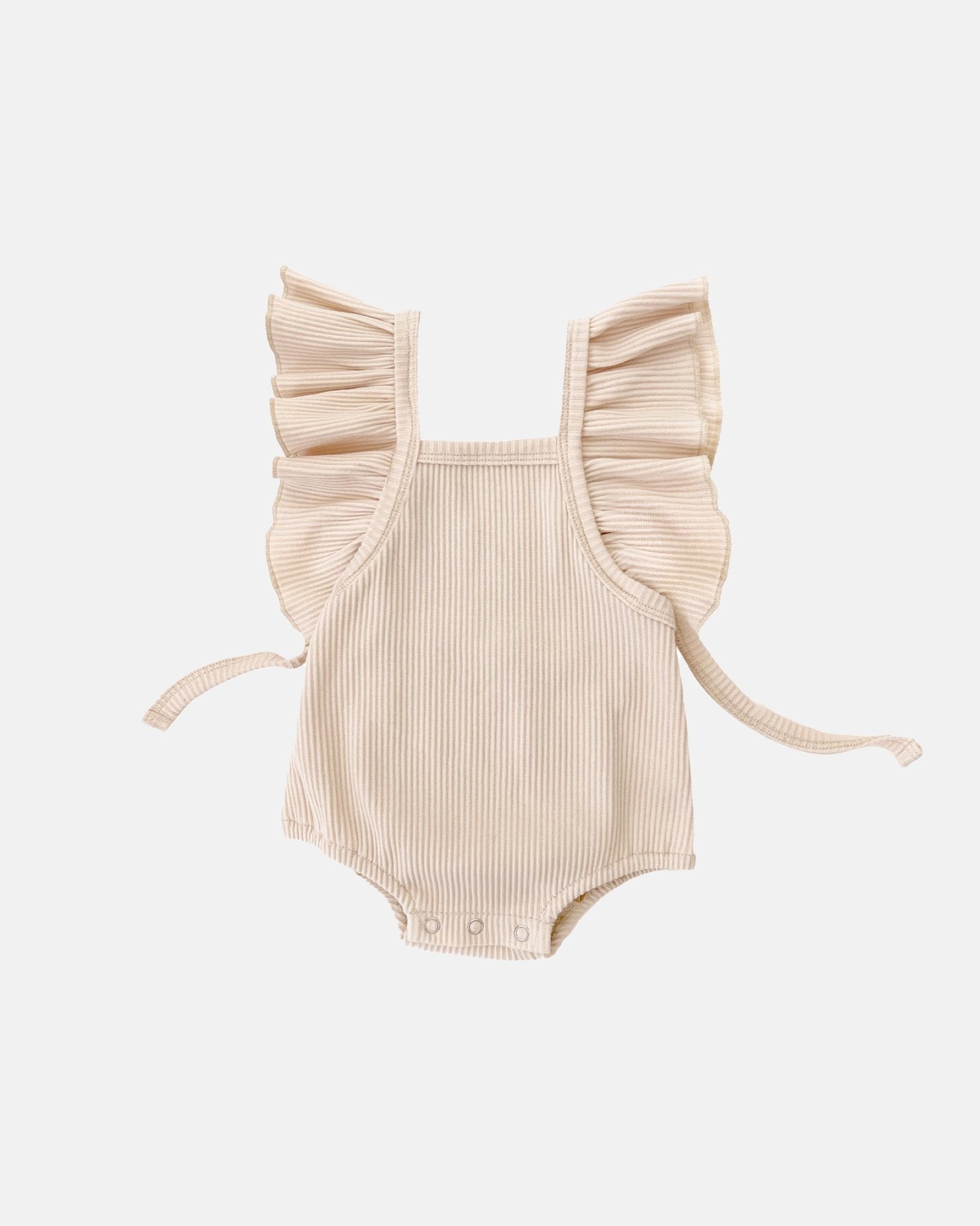 Ruffle Strap Romper | Vanilla