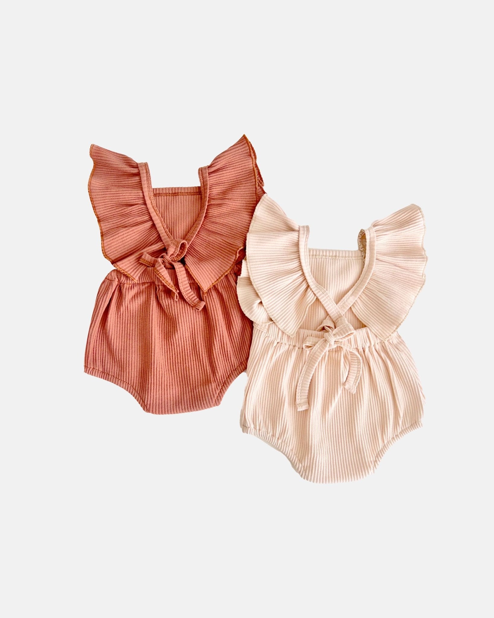 Ruffle Strap Romper | Vanilla