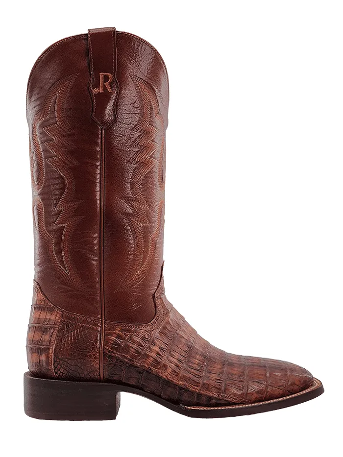 R.Watson RW3003-2 Mens Caiman Tail Western Boot Cognac