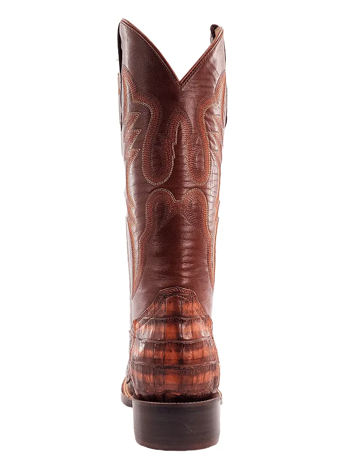 R.Watson RW3003-2 Mens Caiman Tail Western Boot Cognac