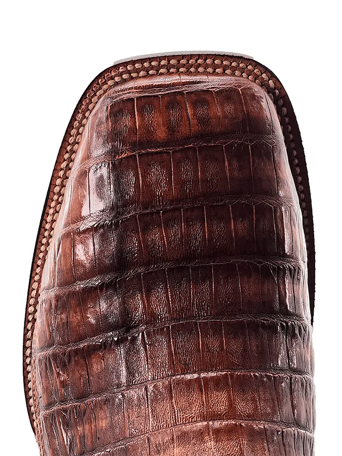 R.Watson RW3003-2 Mens Caiman Tail Western Boot Cognac