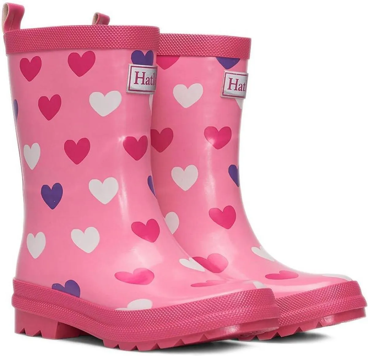 Scattered Hearts Shiny Rain Boots