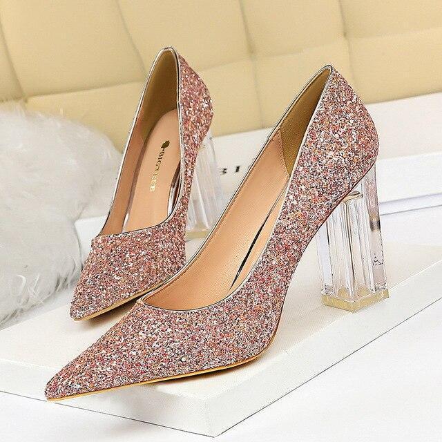 Sequined Party Pumps Shoes