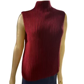 Sleeveless high neck sweater