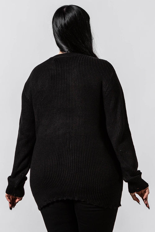 Spirit World Knit Sweater Blk