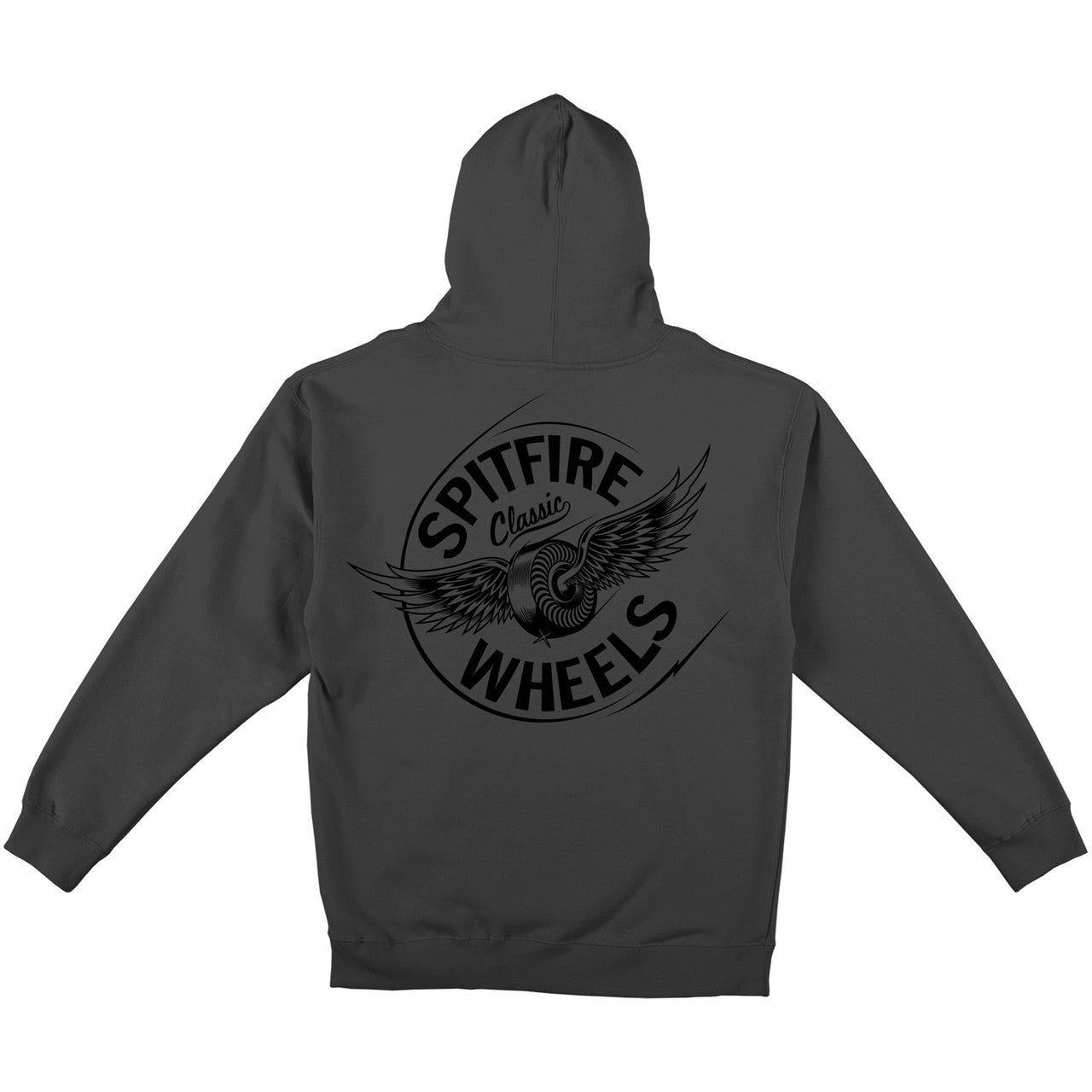 Spitfire Flying Classic Zip Up Hoodie Charcoal