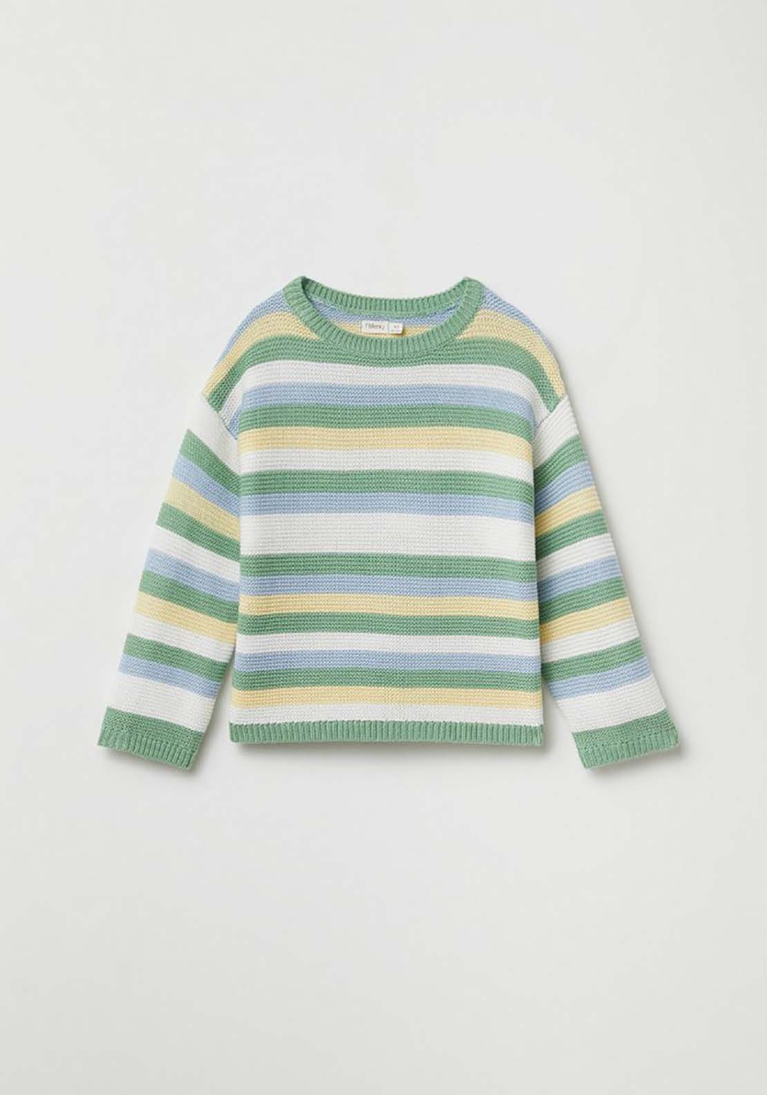 Stripe Knit Jumper - Green