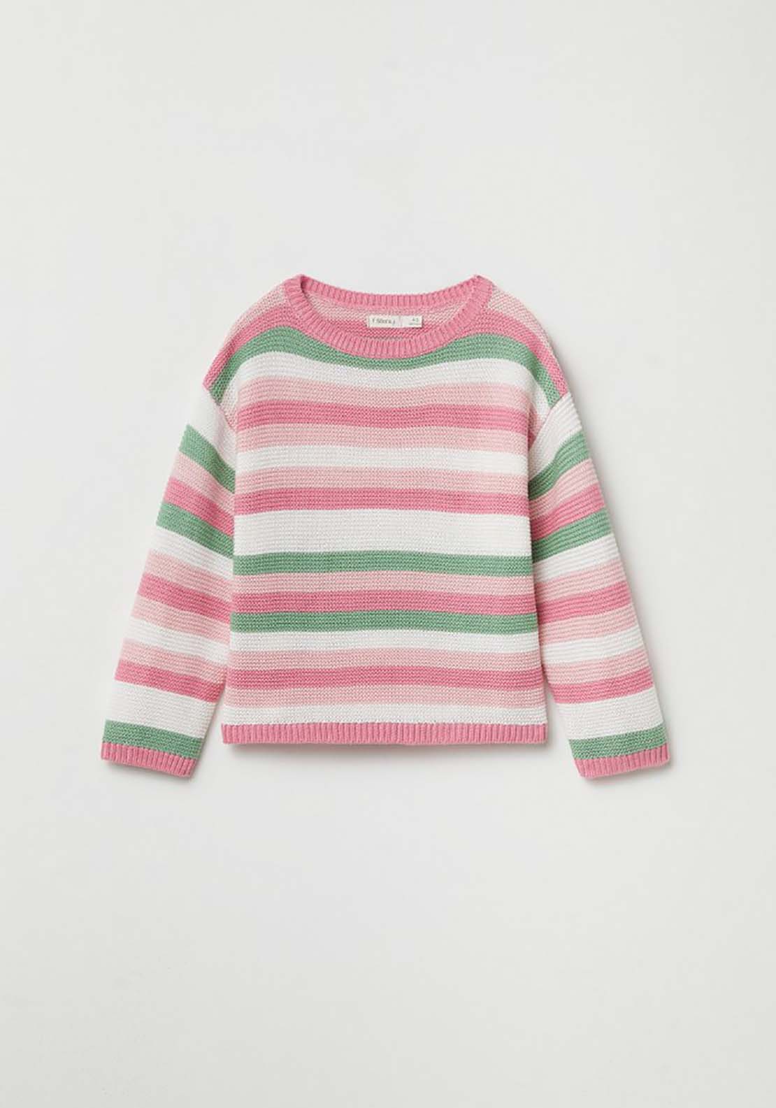 Stripe Knit Jumper - Pink