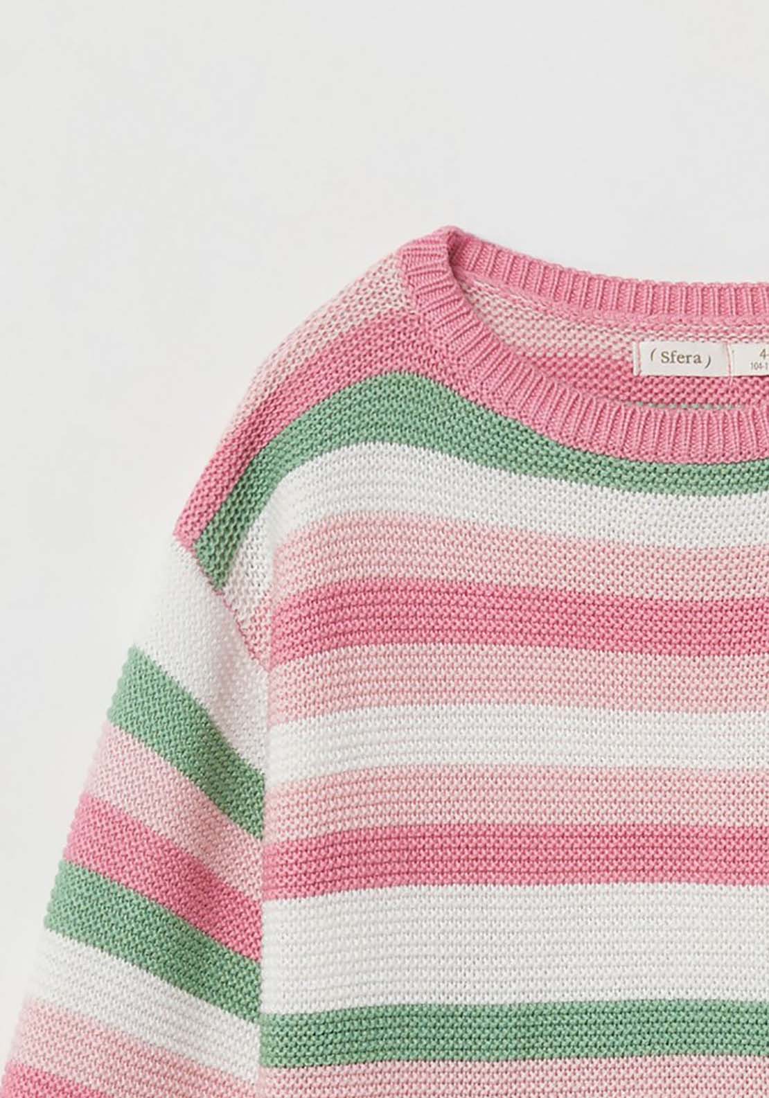 Stripe Knit Jumper - Pink