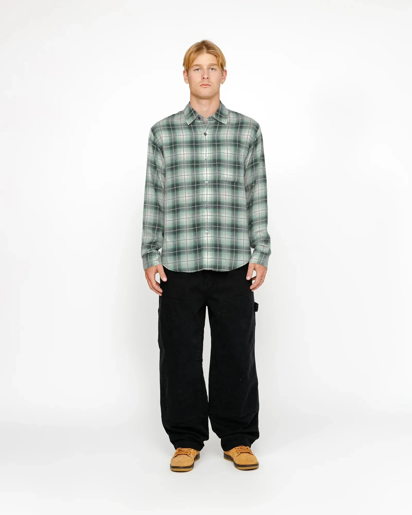 STUSSY  |Other Plaid Patterns Unisex Street Style Long Sleeves Logo