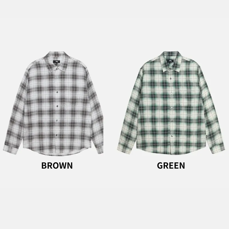 STUSSY  |Other Plaid Patterns Unisex Street Style Long Sleeves Logo