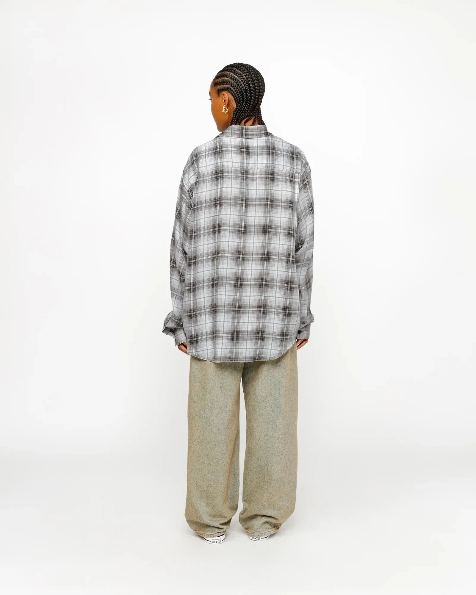 STUSSY  |Other Plaid Patterns Unisex Street Style Long Sleeves Logo