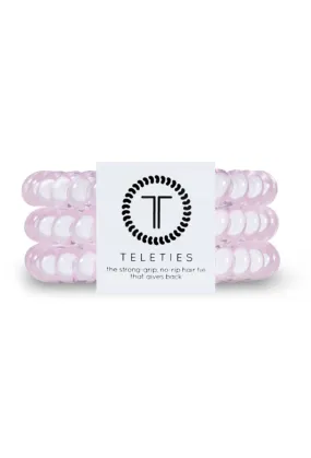 TELETIES Small Hair Ties- Rose Water Pink