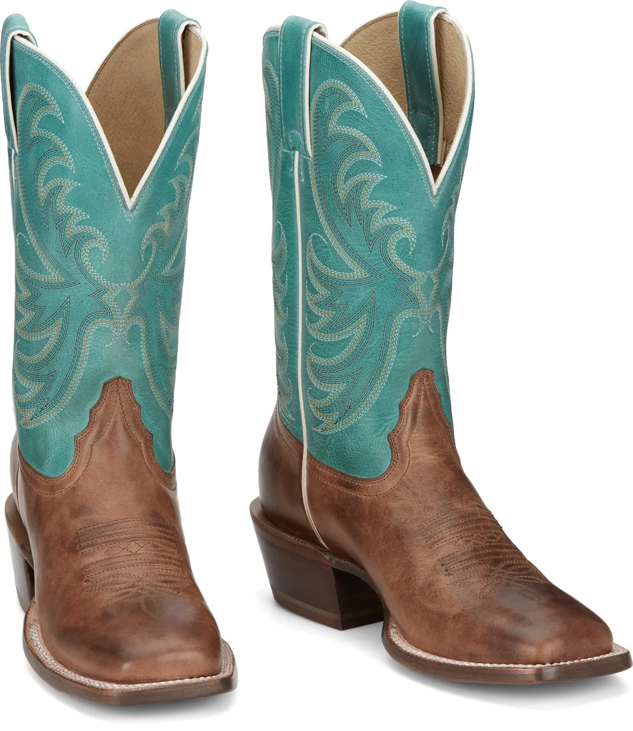 Tony Lama Womens Rowena Caramel Leather Cowboy Boots