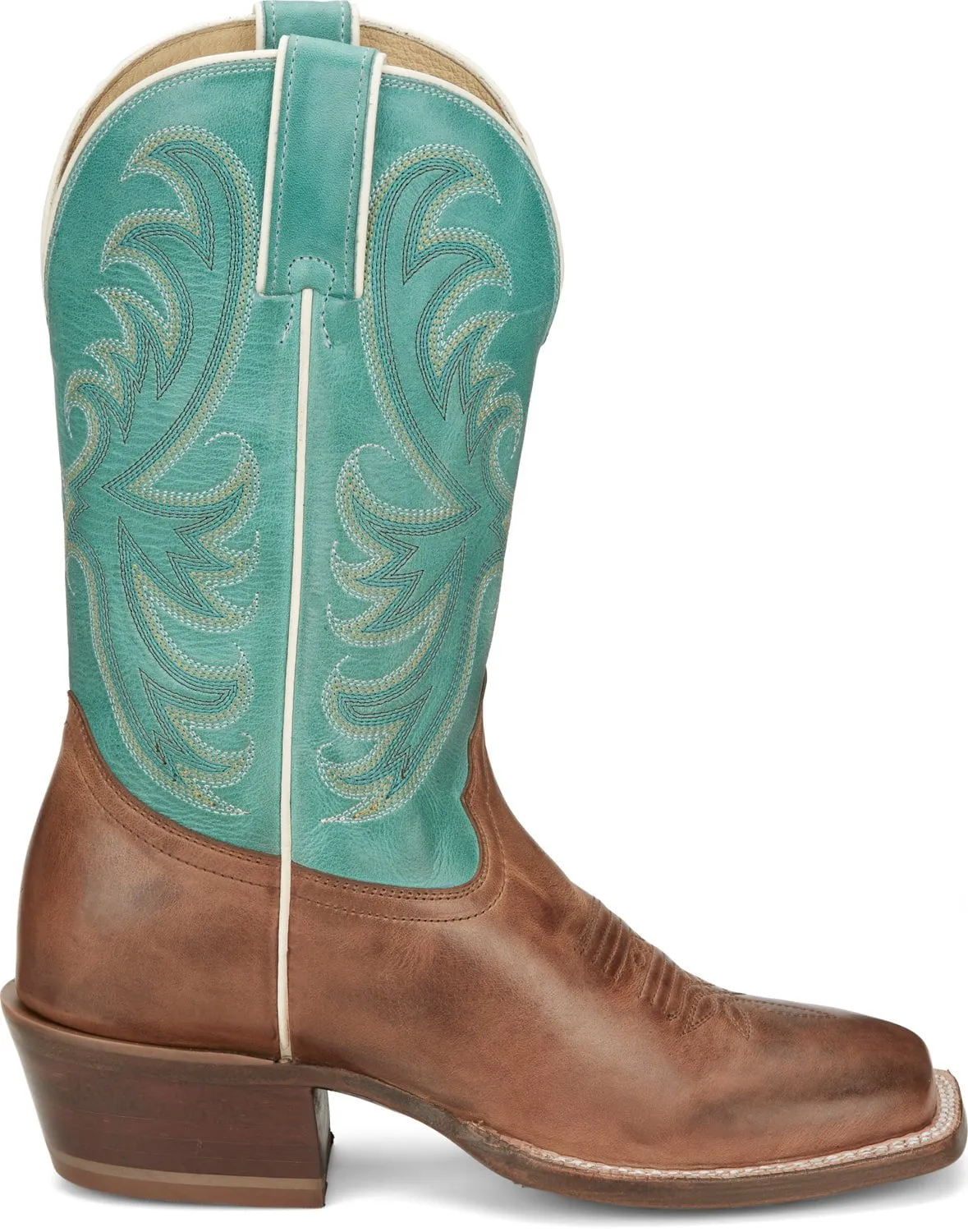 Tony Lama Womens Rowena Caramel Leather Cowboy Boots