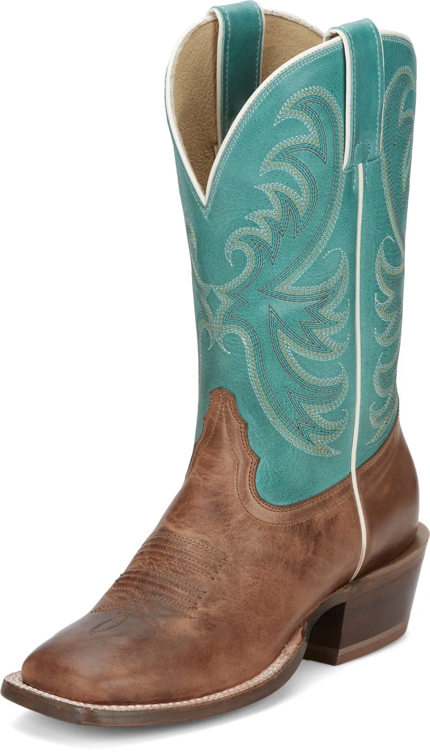 Tony Lama Womens Rowena Caramel Leather Cowboy Boots