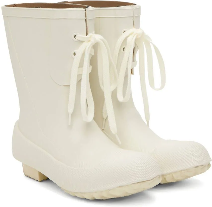 Undercover White Rain Boots