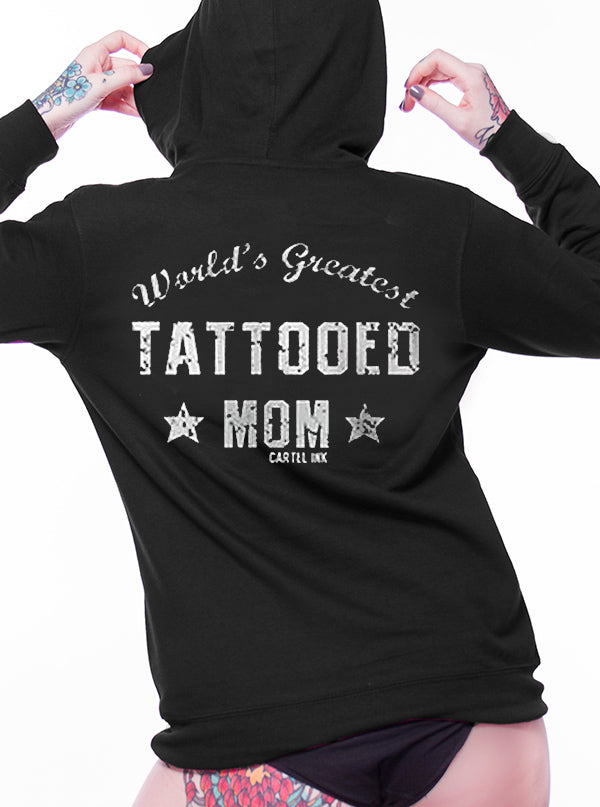 Women's World's Greatest Tattooed Mom Zip-Up Hoodie